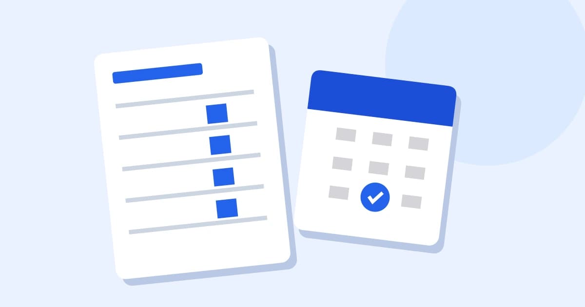 Original illustration of an itemized bill beside a refill calendar